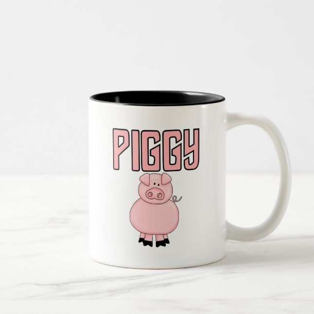 Piggy T-shirts and Gifts Two-Tone Coffee Mug (Right)