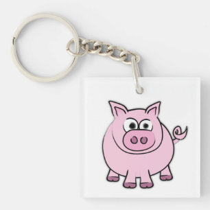 Piggy Throw   Key Ring