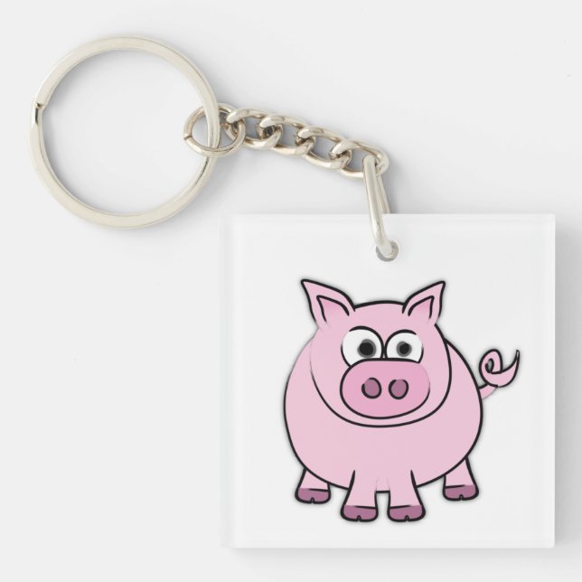 Piggy Throw   Key Ring (Front)