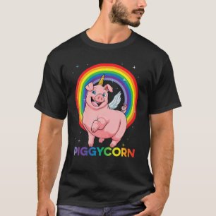 Piggycorn Pig Unicorn Farm Rainbow Magical Space G T-Shirt