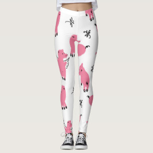 Piglet Fantasy: Whimsical Seamless Design. Leggings
