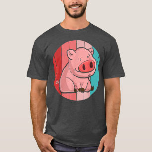 Piglet Farming Farm Animal Lover Farmer Retro Pig4 T-Shirt