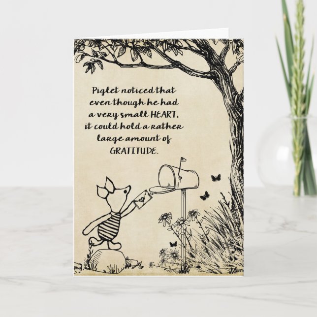 Piglet - Gratitude Card (Front)