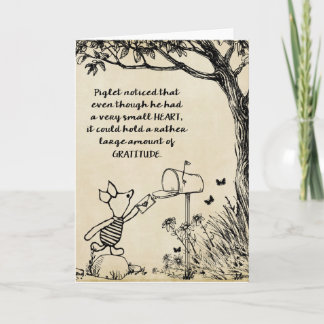 Piglet - Gratitude Card
