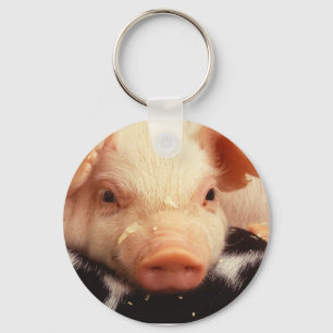 Piglet Pig Adorable Face Snout Key Ring