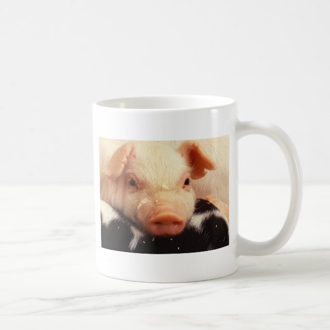 Piglet Pig Face Snout Coffee Mug (Right)