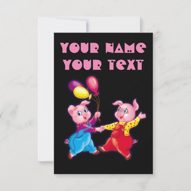 piglet pink cheerful (Front)