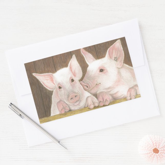 Piglets Rectangular Sticker (Envelope)