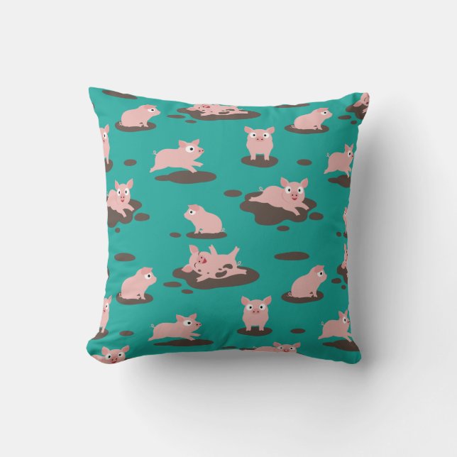 Piglets Throw Pillow (Front)
