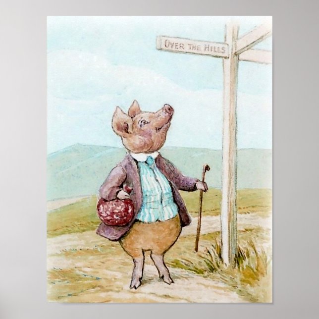 Pigling Bland Going to Market by Beatrix Potter Poster (Front)