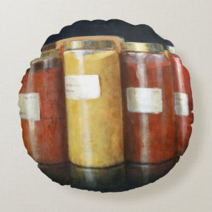 Pigment Jars Round Cushion