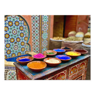 Pigments for Sale in the Medina - Marrakech Photo Print