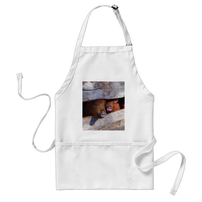 PigPen Pair Peeking Piggies Standard Apron (Front)