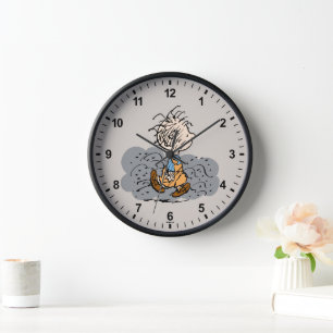 Pigpen Walking Cloud Clock