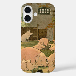 Pigs and Piglets on the Farm iPhone 16 Case
