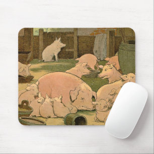 Pigs and Piglets on the Farm Mouse Pad