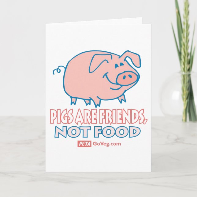 Pigs Are Friends Card (Front)