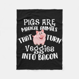 Pigs Are Magical Animals - Bycon Lover Bbq Pork Gr Fleece Blanket