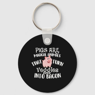 Pigs Are Magical Animals - Bycon Lover Bbq Pork Gr Key Ring