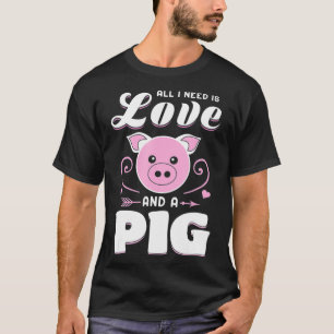 Pigs Farmer Funny Gifts Farm Life Animals Hogs  T-Shirt