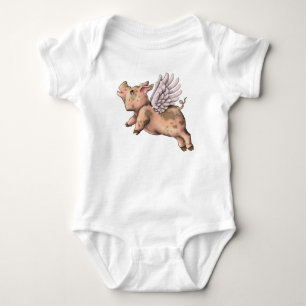 Pigs Fly Baby Bodysuit