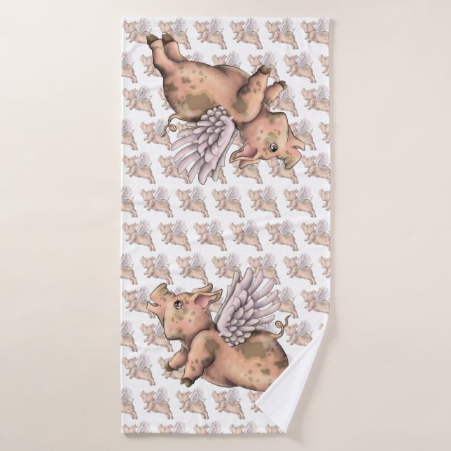 Pigs Fly Bath Towel (Bath Towel)