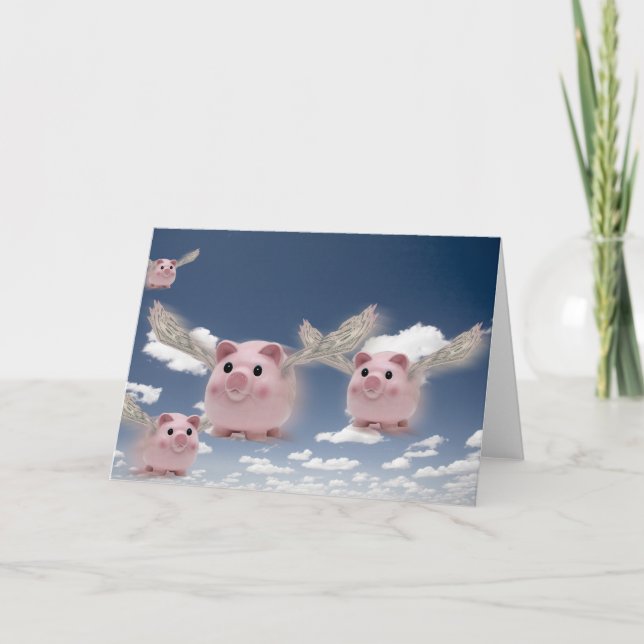 Pigs Fly Card (Front)