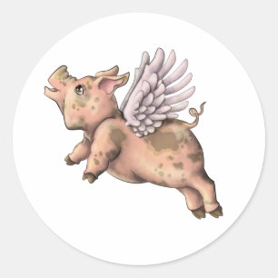 Pigs Fly Classic Round Sticker