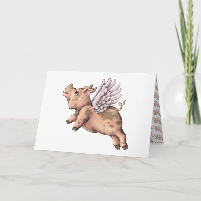 Pigs Fly Holiday Card (Front)
