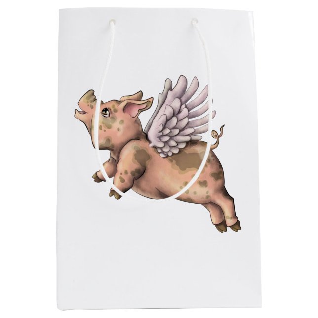 Pigs Fly Medium Gift Bag (Front)