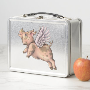 Pigs Fly Metal Lunch Box