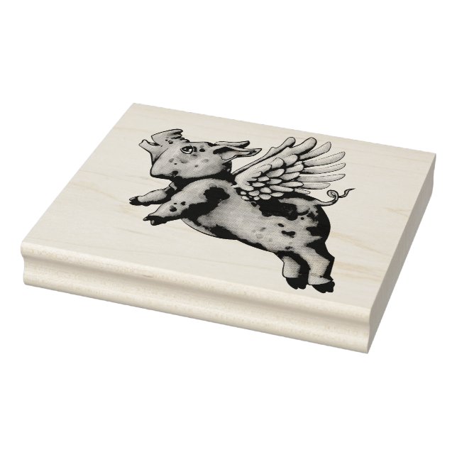 Pigs Fly Rubber Stamp (Stamp)
