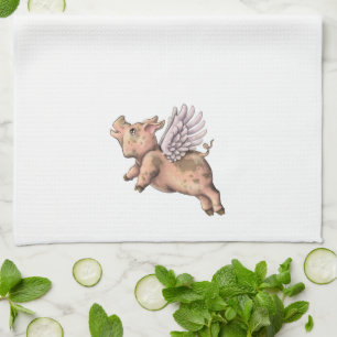 Pigs Fly Tea Towel