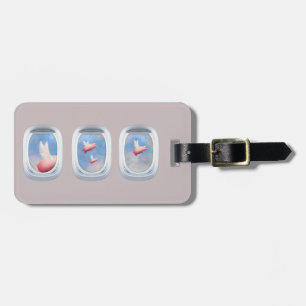 Pigs Flying Past Aeroplane Windows Luggage Tag