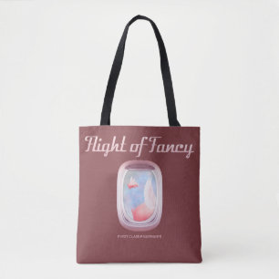 Pigs Flying Past Airplane Window Tote Bag