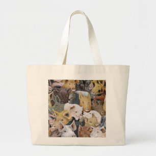 Pigs Galore Large Tote Bag