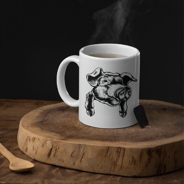 Pigs Head Illustration Coffee Mug (Creator Uploaded)