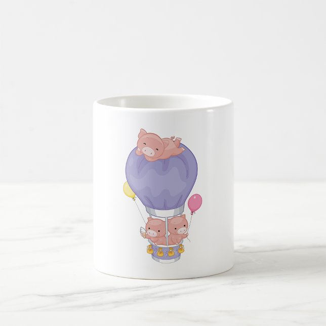 Pigs In A Hot Air Balloon Coffee Mug (Creator Uploaded)