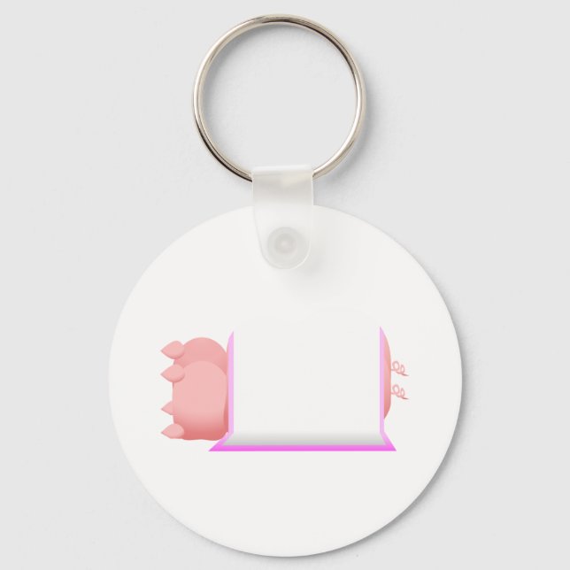 Pigs In A Pink Blanket Key Ring (Front)