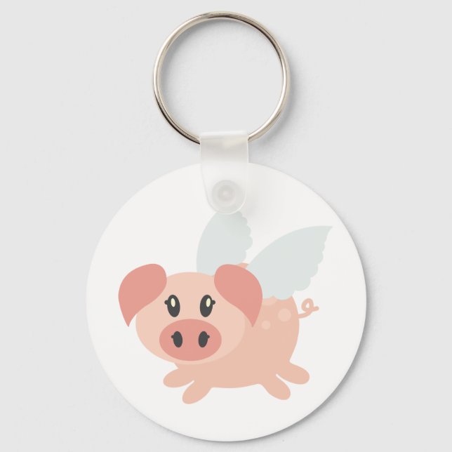 Pigs Might Fly Key Ring (Front)