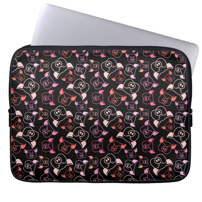 Pigs Pattern Laptop Sleeve (Front)
