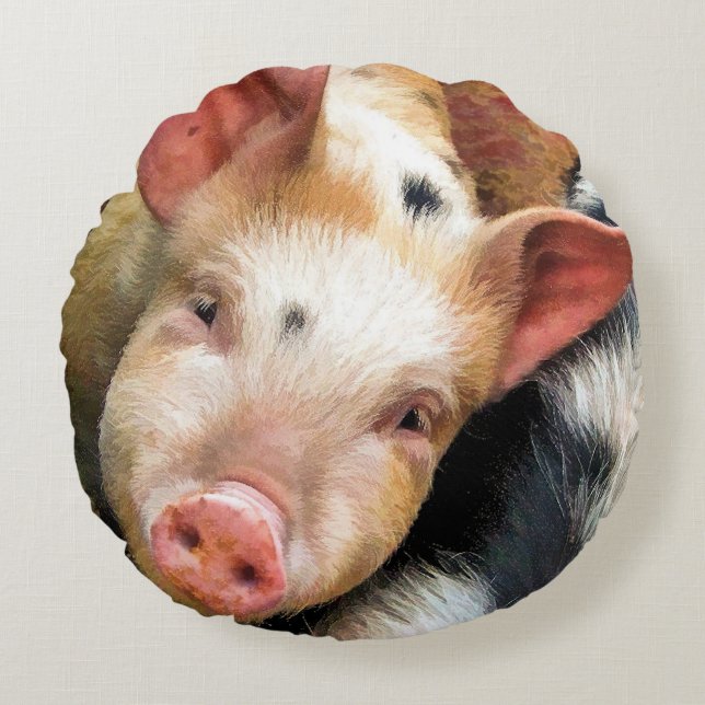 PIGS ROUND CUSHION (Front)