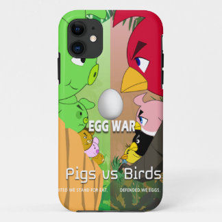 Pigs vs Birds Part3. Egg War/parody iPhone 11 Case