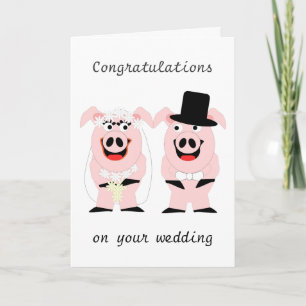 Pigs Wedding Card