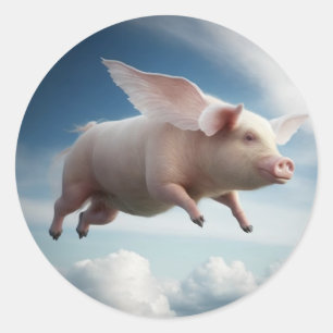 Pigs will Fly! Classic Round Sticker