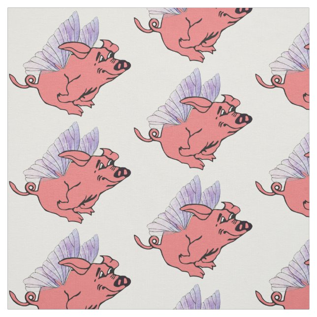 Pigs Will Fly Fabric (Swatch)