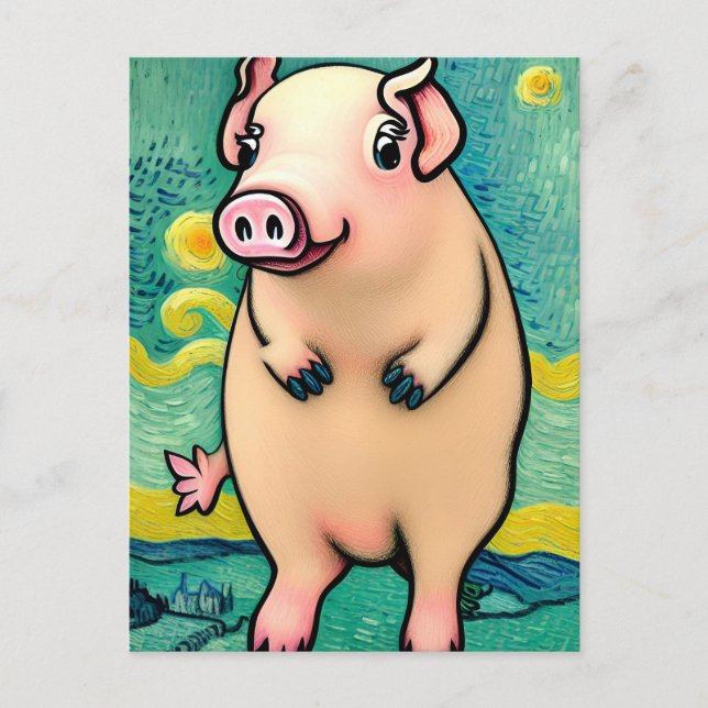 Pigs Will Fly Postcard (Front)