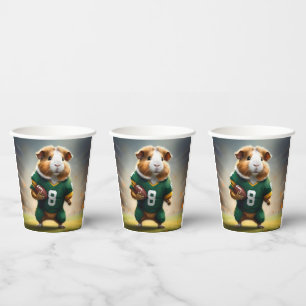 Pigskin Prodigy: The Guinea Pig Quarterback, Paper Cups
