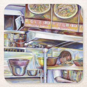 Pigtail Soup, Singapore Square Paper Coaster