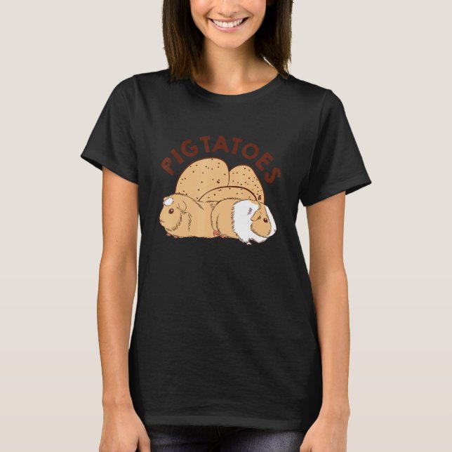 Pigtatoes Graphic Guinea Pig Owner Pet Cavy Animal T-Shirt (Front)